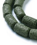 DARK OLIVE GREEN Natural Lava Rock Beads Strands, Dyed, Column, 14~15x8mm Natural Lava Rock Beads Strands, Dyed, Column, 14~15x8mm