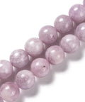 Natural Lepidolite Round Bead Strand – 38cm, 0.9–1mm Hole Natural Lepidolite Round Beads Strand 38cm | BalzarCrafts