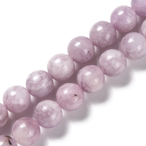 Natural Lepidolite Round Bead Strand – 38cm, 0.9–1mm Hole Natural Lepidolite Round Beads Strand 38cm | BalzarCrafts