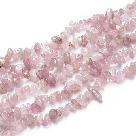 Natural Madagascar Rose Quartz Chip Beads Strand – 5~11mm, 80~81cm Natural Madagascar Rose Quartz Chip Beads Strand