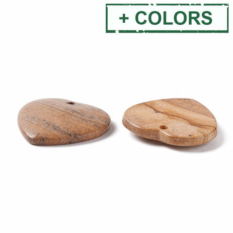 Natural Pendant, Heart, 28-30mm Natural Pendant, Heart, 28-30mm