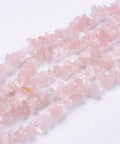 Natural Rose Quartz Bead Chips, Misty Rose ​​Natural Rose Quartz Stone Bead Strands, Chip, MistyRose 