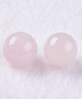 Natural Rose Quartz Beads, Half Drilled, Round, 6mm Natural Rose Quartz Beads, Half Drilled, Round, 6mm
