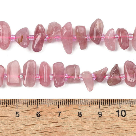 Natural Rose Quartz Chip Bead Strands with Seed Beads Natural Rose Quartz Chip Bead Strands with Seed Beads | Cyprus
