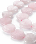 Natural Rose Quartz, Heart, 24~25x25x9.5mm (2 PCS) Natural Rose Quartz, Heart, 24~25x25x9.5mm (2 PCS)