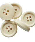 Natural Round 4-hole Basic Sewing Button, Wooden Buttons, Cornsilk Natural Round 4-hole Basic Sewing Button, Wooden Buttons, Cornsilk