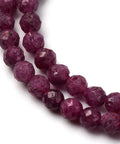 Natural Ruby Faceted Round Bead Strands for Jewelry Making – 4mm Natural Ruby Faceted Round Bead Strands for Jewelry Making – 4mm