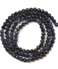 Natural Sapphire Round Faceted Beads Strand – 3.5mm Natural Sapphire Round Faceted Beads 3.5mm