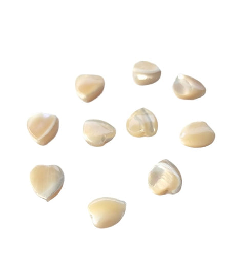 Natural Sea Shell Heart Bead, 8x8x3mm Natural Sea Shell Heart Bead, 8x8x3mm
