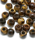 TIGER EYE 12MM Natural Semi-Precious Beads, Large Hole Beads, Rondelle Natural Semi-Precious Beads, Large Hole Beads, Rondelle