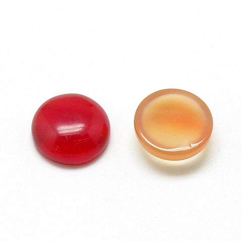 NATURAL AGATE DYED Natural Semi-Precious Cabochon Flatbacks, 20mm Natural Semi-Precious Cabochon Flatbacks, 20mm