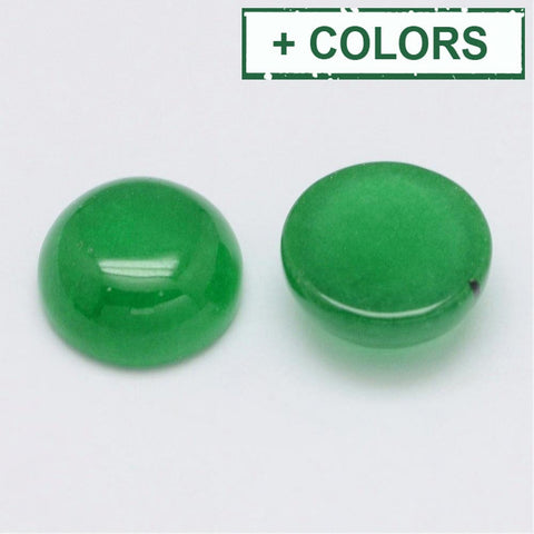 Natural Semi-Precious Cabochons, Half Round, 8mm Natural Semi-Precious Cabochons, Half Round, 8mm