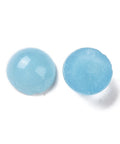 NATURAL WHITE JADE DYED AQUA Natural Semi-Precious Cabochons, Half Round, 8mm Natural Semi-Precious Cabochons, Half Round, 8mm
