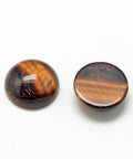 NATURAL TIGER EYE Natural Semi-Precious Cabochons, Half Round, 8mm Natural Semi-Precious Cabochons, Half Round, 8mm