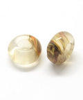 WATERMELON STONE Natural Semi-Precious European Large Hole Beads 13-14mm Natural Semi-Precious European Large Hole Beads – Gemstone Charm Beads for Pandora-Style Bracelets & Jewelry Making