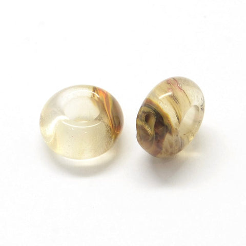 WATERMELON STONE Natural Semi-Precious European Large Hole Beads 13-14mm Natural Semi-Precious European Large Hole Beads – Gemstone Charm Beads for Pandora-Style Bracelets & Jewelry Making