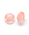 CHERRY QUARTZ Natural Semi-Precious European Large Hole Beads 13-14mm Natural Semi-Precious European Large Hole Beads – Gemstone Charm Beads for Pandora-Style Bracelets & Jewelry Making
