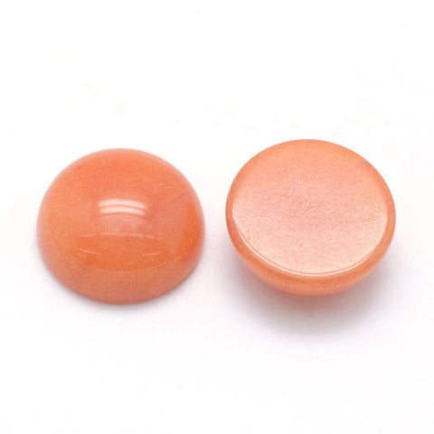 RED AVENTURINE Natural Semi-precious Gemstone Cabochon Flatbacks , Half Round, 4mm Natural Semi-precious Gemstone Cabochon Flatbacks , Half Round, 4mm