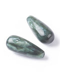 Natural Seraphinite Beads, Half Drilled, Teardrop 20mm Natural Seraphinite Beads, Half Drilled, Teardrop 20mm