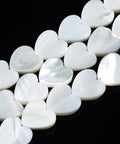 Natural Shell Beads, Heart, White, 12x12x3mm Natural Shell Beads, Heart, White, 12x12x3mm