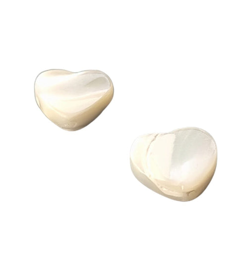 Natural Shell Beads, Heart, White, 12x12x3mm Natural Shell Beads, Heart, White, 12x12x3mm