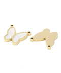 Natural Shell Charms, Ion Plated 304 Stainless Steel Butterfly Charm Natural Shell Charms, Ion Plated 304 Stainless Steel Butterfly Charm