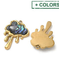 Natural Shell Melting on Stainless steel Cloud Pendant – Gold-Plated Natural Shell Melting on Stainless steel Cloud Pendant – Gold-Plated