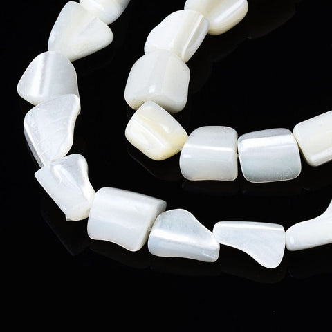 Natural Trochid Shell Chip Bead Strands, Seashell Color Natural Trochid Shell Chip Bead Strands, Seashell Color