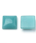 MEDIUM TURQOUISE Natural White Jade Square Cabochon – Dyed, 10mm Natural White Jade Square Cabochon 10mm | BalzarCrafts