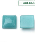 Natural White Jade Square Cabochon – Dyed, 10mm Natural White Jade Square Cabochon 10mm | BalzarCrafts