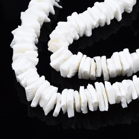 Natural White Shell Chip Beads Strand – Bleached, 6~12mm Natural White Shell Chip Beads Strand | BalzarCrafts