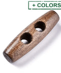 Natural Wood Buttons, Horn Toggle Buttons, 2-Hole, for Sewing Accessories, 40mm Natural Wood Buttons, Horn Toggle Buttons, 2-Hole, for Sewing Accessories, 40mm