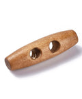 LIGHT BROWN Natural Wood Buttons, Horn Toggle Buttons, 2-Hole, for Sewing Accessories, 40mm Natural Wood Buttons, Horn Toggle Buttons, 2-Hole, for Sewing Accessories, 40mm