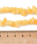 Natural Yellow Jade Chip Beads Strand – 80cm, 1mm Hole Natural Yellow Jade Chip Beads Strand 80cm | BalzarCrafts