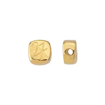 24KT GOLD PLATED New Year 2027 Slider Charm with “27” – 8 × 8mm New Year 2027 Slider Charm with “27” – 8 × 8mm