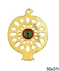 New Years Lucky Charm Pomegranate with Enamel, 50x37mm New Years Lucky Charm Pomegranate with Enamel, 50x37mm