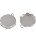 Non-Tarnish 304 Stainless Steel Pendant Cabochon Settings, Round, 21x25.5mm Non-Tarnish 304 Stainless Steel Pendant Cabochon Settings, Round, 21x25.5mm