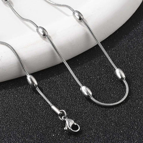 Non-Tarnish 304 Stainless Steel Snake Chain Necklaces, Oval, 16.7 inch(42.5cm) Non-Tarnish 304 Stainless Steel Snake Chain Necklaces, Oval, 16.7 inch(42.5cm)