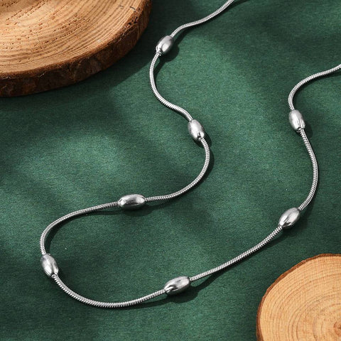 Non-Tarnish 304 Stainless Steel Snake Chain Necklaces, Oval, 16.7 inch(42.5cm) Non-Tarnish 304 Stainless Steel Snake Chain Necklaces, Oval, 16.7 inch(42.5cm)