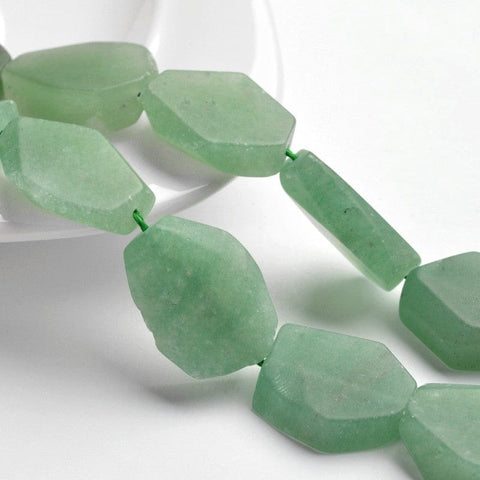 Nuggets Natural Frosted Green Aventurine Bead Strand Nuggets Natural Frosted Green Aventurine Bead Strand