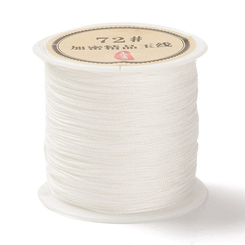 White Nylon Chinese Knot Cord, 0.8mm Nylon Chinese Knot Cord, 0.8mm