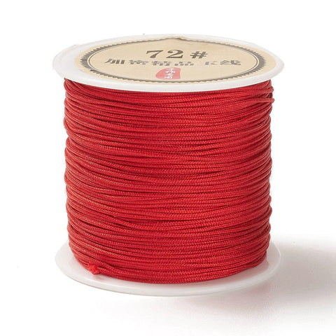 Red Nylon Chinese Knot Cord, 0.8mm Nylon Chinese Knot Cord, 0.8mm
