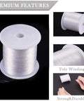 Nylon Illusion Cord, Clear, about 0.6mm Nylon Illusion Cord, Clear, about 0.6mm