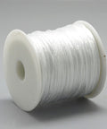 Nylon Thread, Rattail Satin Cord, White 1mm Nylon Thread, Rattail Satin Cord, White 1mm