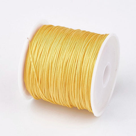 YELLOW/GOLD Nylon woven Thread, 0.8mm (45m/roll) Nylon woven Thread, 0.8mm (45m/roll)