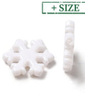 Opaque Acrylic Beads, Christmas Snowflake, White Opaque Acrylic Beads, Christmas Snowflake, White