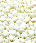 WHITE Opaque Acrylic Beads, Heart, 9mm Opaque Acrylic Beads, Heart, 9mm