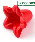 Opaque Acrylic Beads, Trumpet Flower Beads, Flower, Size: about 17mm long Opaque Acrylic Beads, Trumpet Flower Beads, Flower, Size: about 17mm long