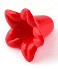 RED Opaque Acrylic Beads, Trumpet Flower Beads, Flower, Size: about 17mm long Opaque Acrylic Beads, Trumpet Flower Beads, Flower, Size: about 17mm long
