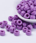 MEDIUM PURPLE Opaque Acrylic European Beads, Barrel, 9mm Opaque Acrylic European Beads, Barrel, 9mm